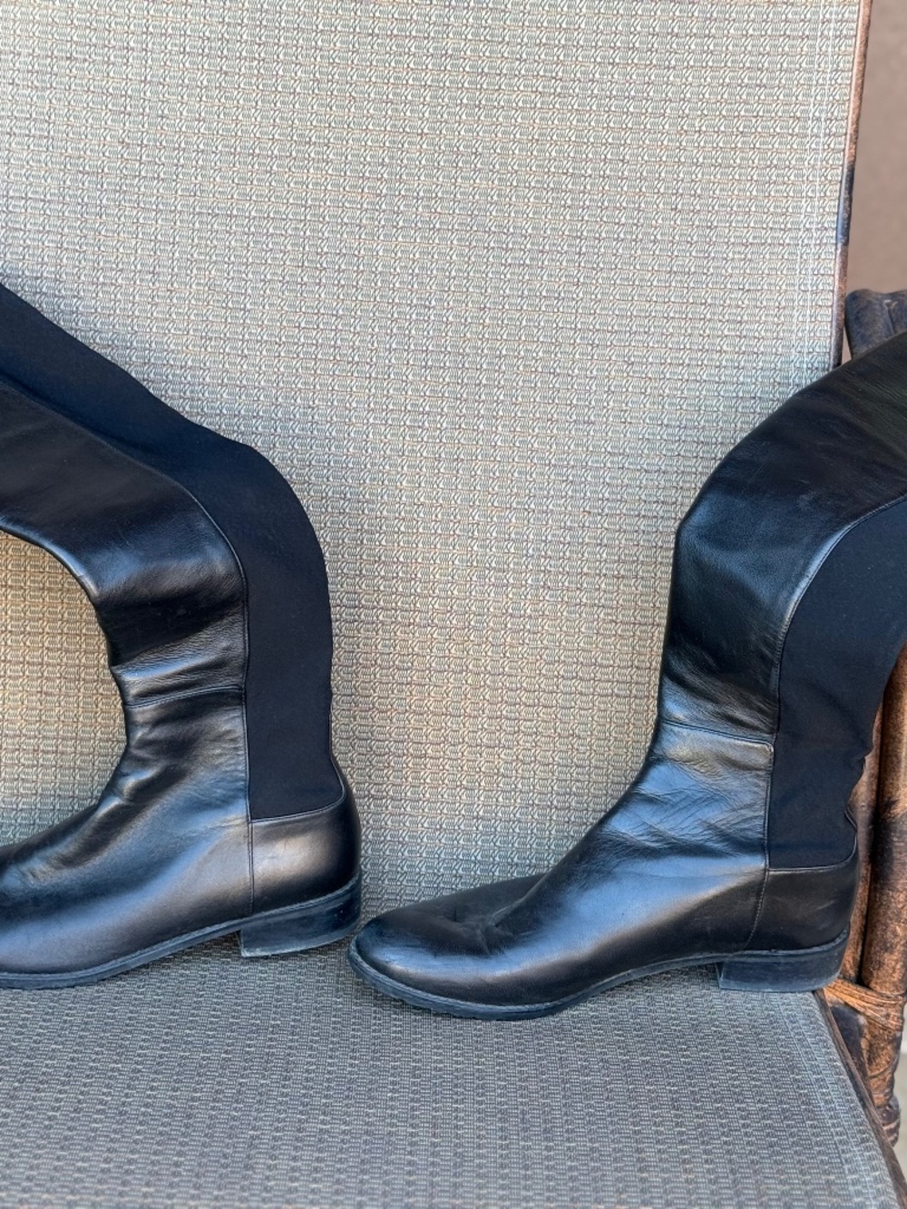 Stuart Weitzman OTK 5050 Black Leather Boot size 7.5